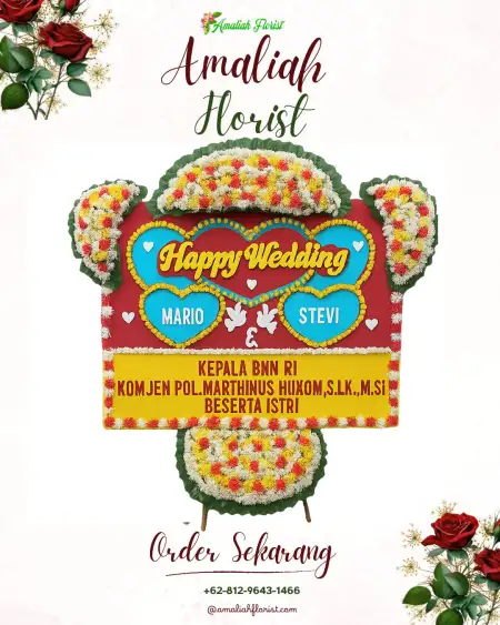 Papan Bunga Pernikahan Tinggar